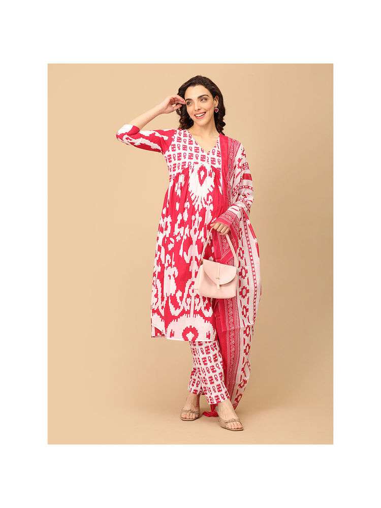 The Mom Store Rani Reboot Maternity and Nursing Pink Kurta & Pant with Dupatta (Set of 3)-picture-15