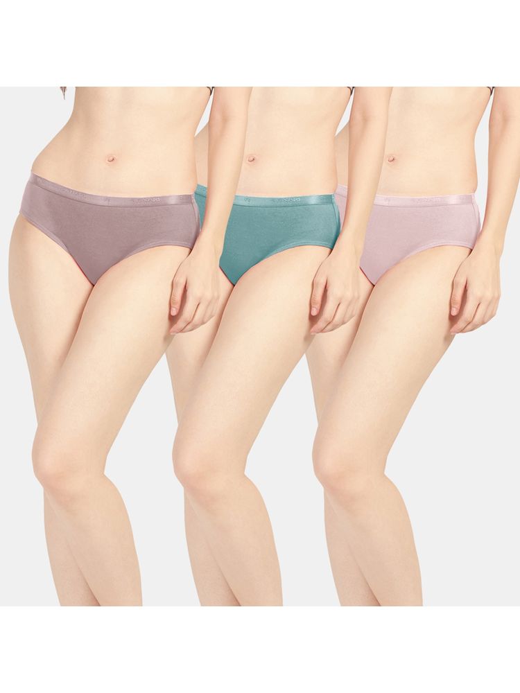 Sonari 3131 Womens Modal Spandex Ultra Soft Panties - Multi-Color (Pack of 3)-picture-22