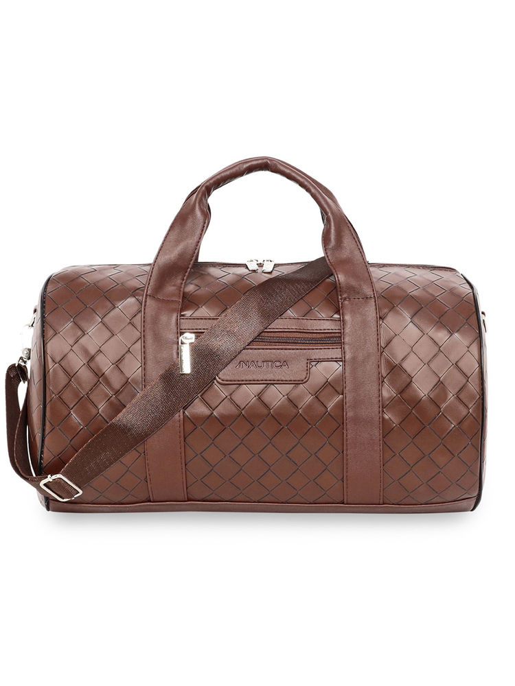 nautica accessories Nautica Brown Textured Pu Duffle Bag and Detachable Strap-picture-15