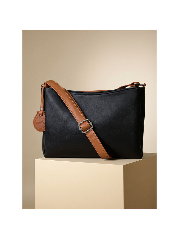 Toteteca Black Solid Pu Slingbag-image-45