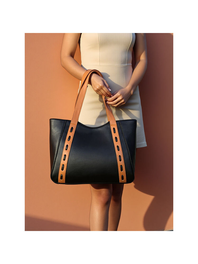Toteteca Black Solid Pu Shoulder Bag-picture-14