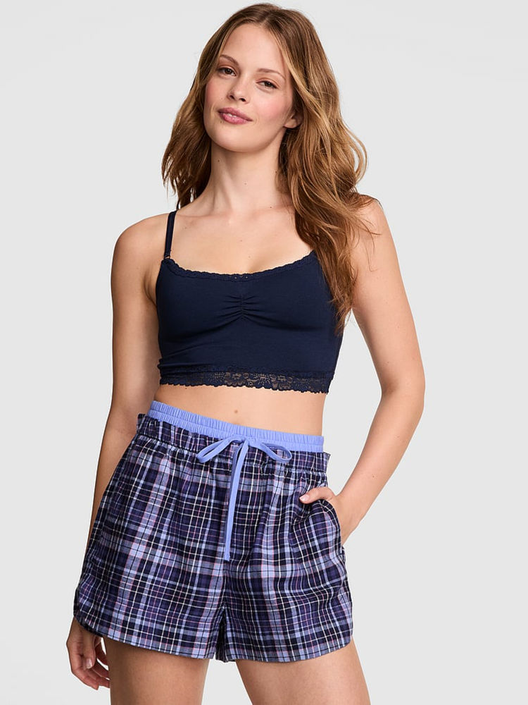 victoria's secret intimates Victoria's Secret Blue Boyfriend Flannel Boxer Shorts-picture-25