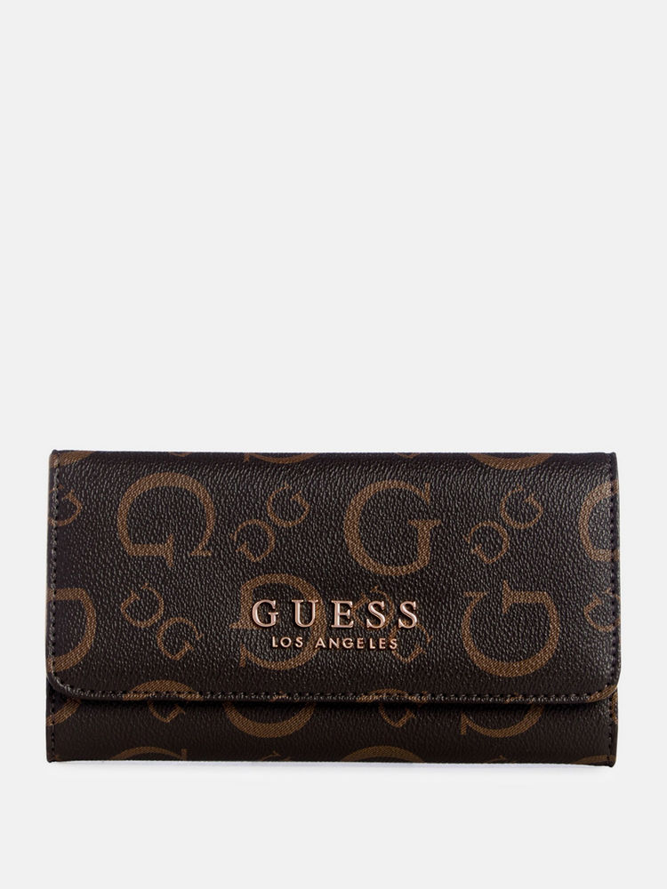 Guess Natural Monogram Saffron Slim Wallet-image-7