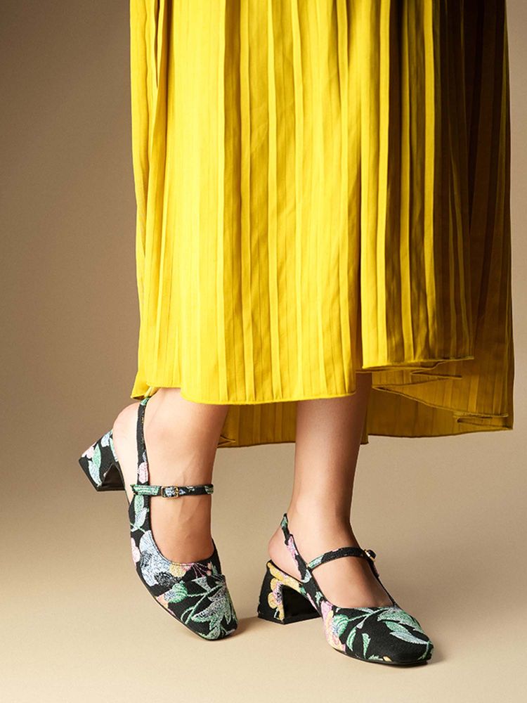 Theater Women Multi-Color Twiggy Minola Floral Marry Jane Block Heels-picture-11