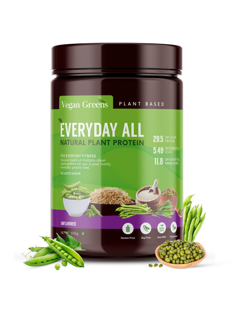 Vegan Greens Everyday All Natural Plant Protein Powder - Unflavored
