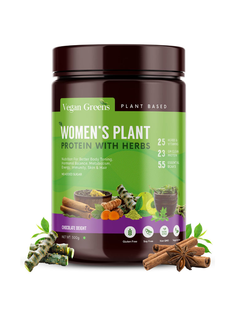 Vegan Greens Women's Plant Protein with Herbs Powder - Chocolate Delight-picture-28