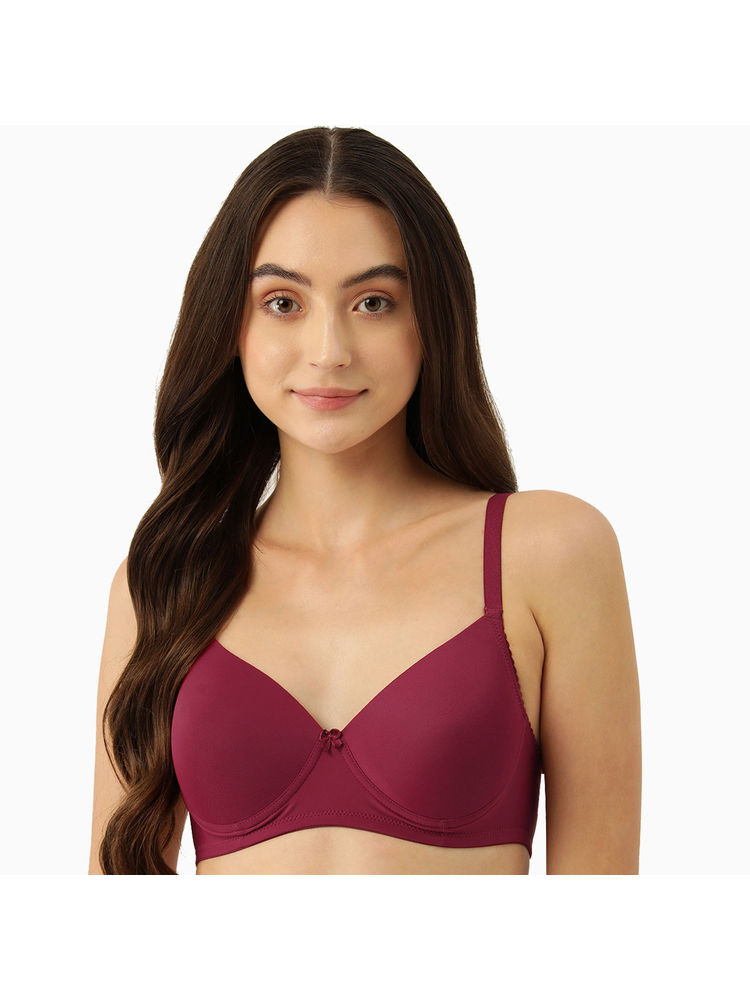Leading Lady Lightly Padded Bra Maroon-image-13