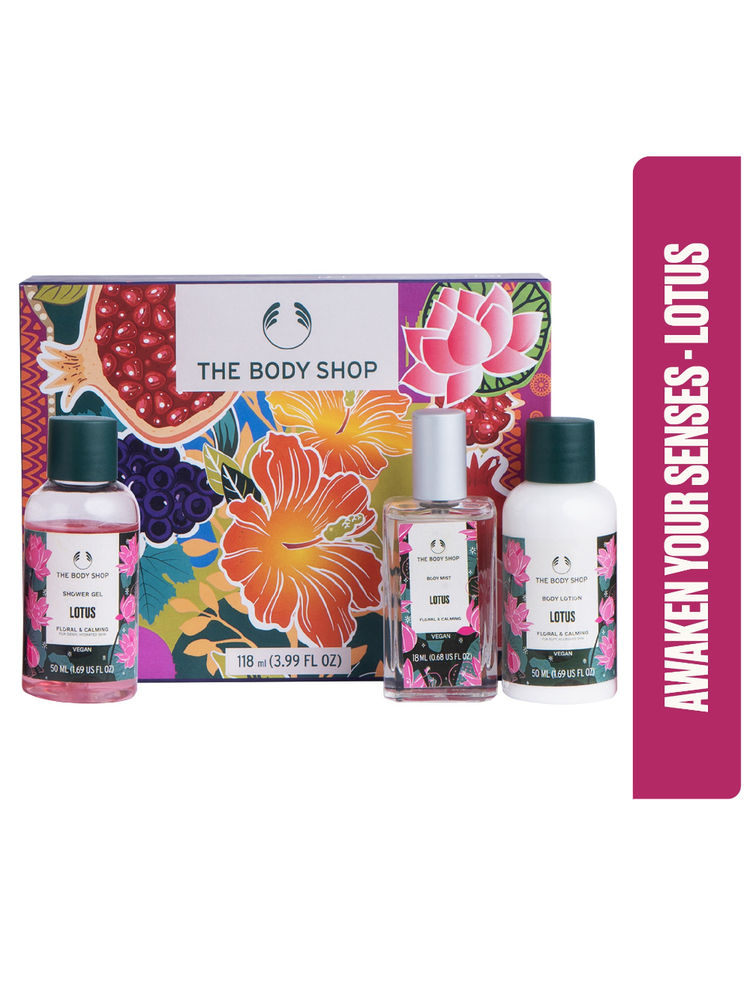 The Body Shop Lotus Shower Gel, Body Lotion & Body Mist Gift Set