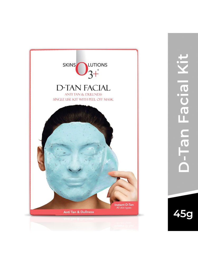 O3+ D-TAN Facial Kit with Peel Off Mask for Tan Removal & Pigmentation | Suitable for All Skin Types