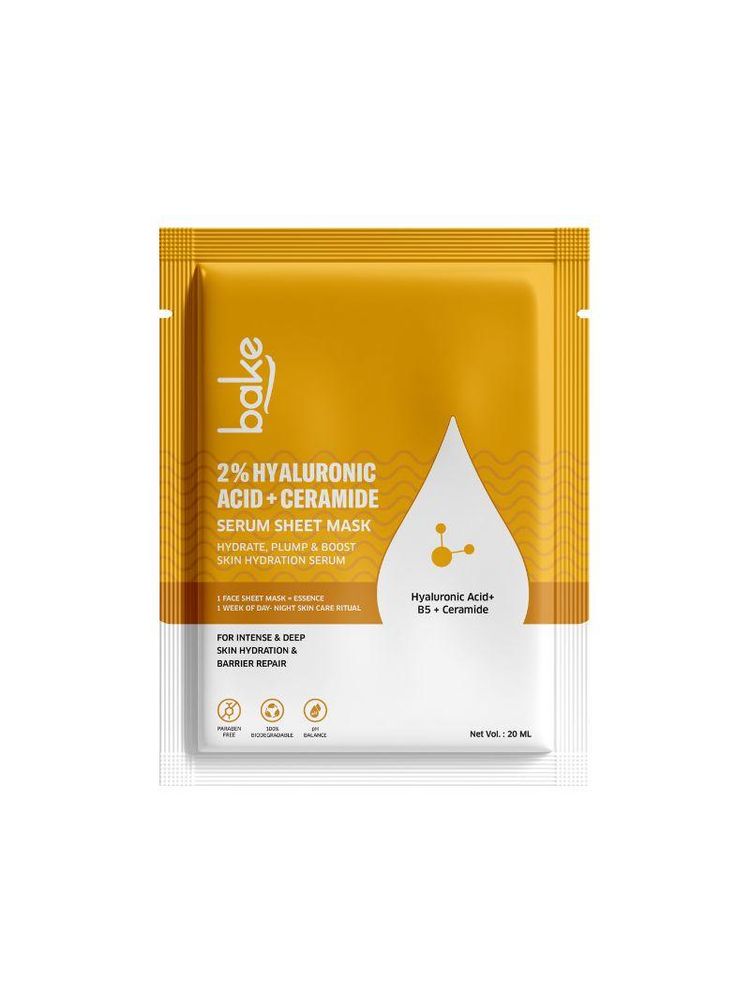 BAKE 2% Hyaluronic Acid + Ceramide Serum Sheet Mask for Skin Hydration & Glowing Skin-picture-18