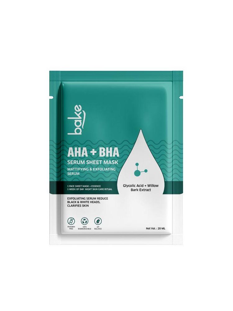 Bake Aha + Bha Serum Sheet Mask For Pigmentation, Pimples & Glowing Skin-image-25