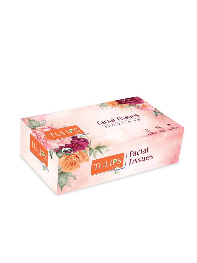 Tulips Premium Facial Tissue Paper Box