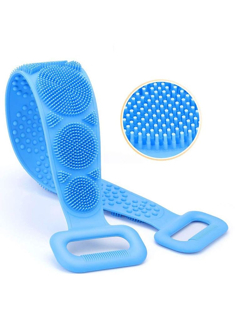 Beautiliss Back Scrubber Belt Cleaning Exfoliating Bath Brush (Color & Design May Vary)-picture-28