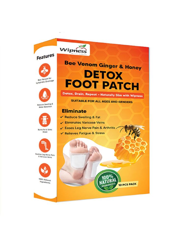 Wipness Natural Bee Venom Detox Foot Patches For Feet - Pack Of 10-picture-17