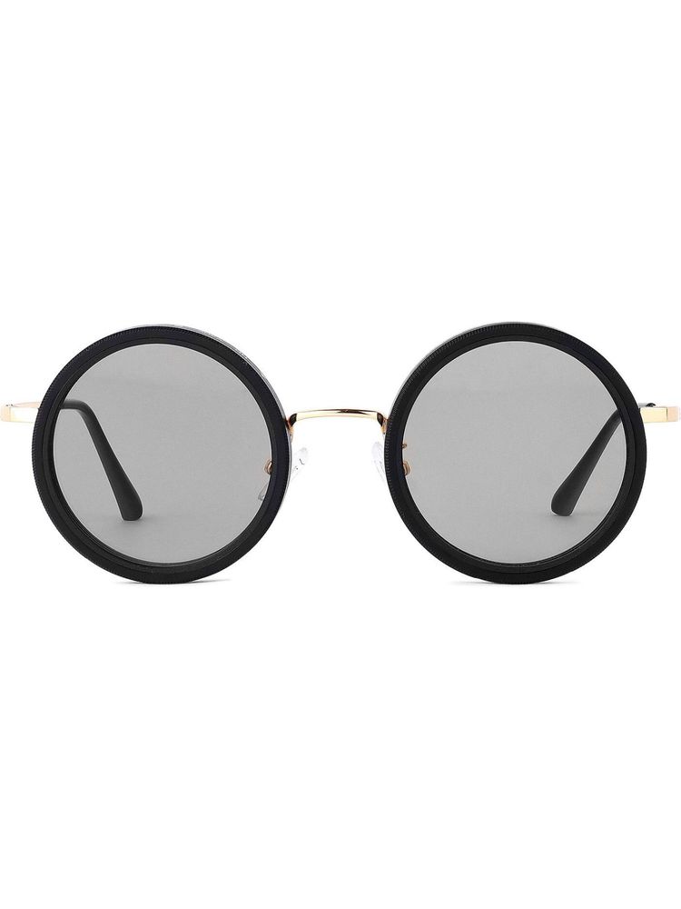 HASHTAG EYEWEAR Black Regular Lens Round Full Rim Casual Unisex Sunglass - APSB-LS188012-GLD (53)-image-35