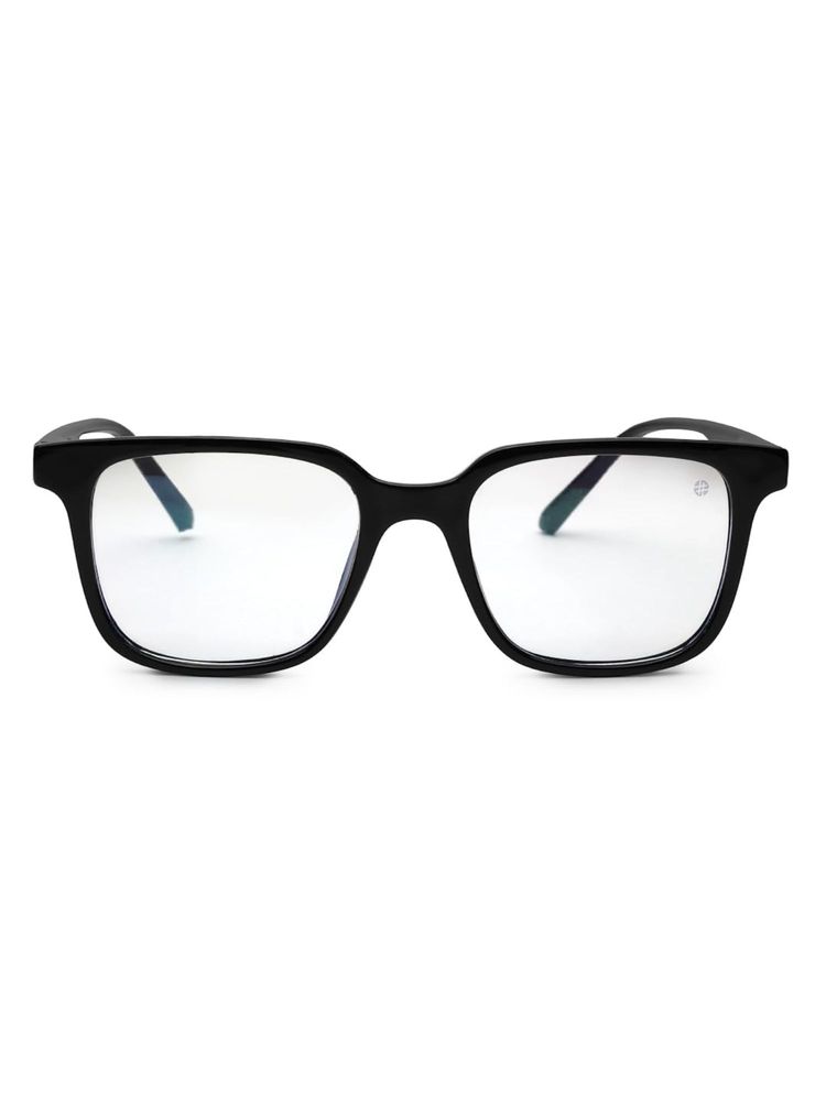 HASHTAG EYEWEAR Clear Lens Square Full Rim Casual Unisex Computer Glass - HTABS-9-BLK (48)-image-7