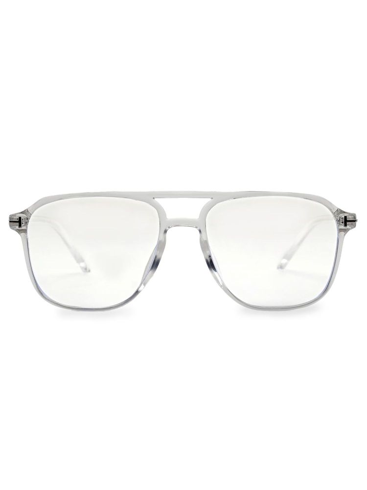HASHTAG EYEWEAR Clear Lens Square Full Rim Casual Unisex Computer Glass - HTEC-10012-TRA (46)-image-5