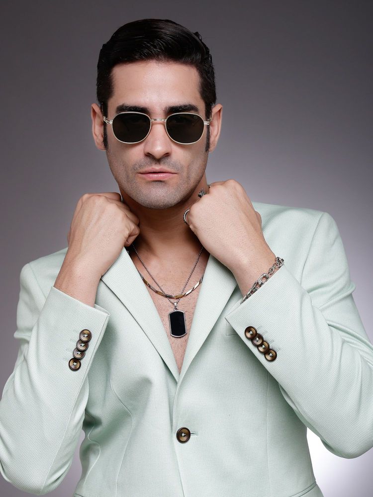 HASHTAG EYEWEAR Green UV Protection Oval Full Rim Casual Sunglass - ICE-S2959-C1 (44)-picture-11
