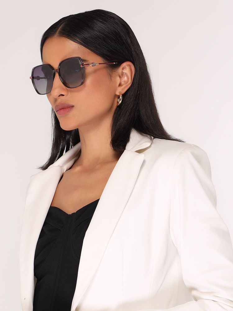 HASHTAG EYEWEAR Purple Square Full Rim Casual Women Sunglass - TT (32) 8257-PPL 2 (55)-image-35