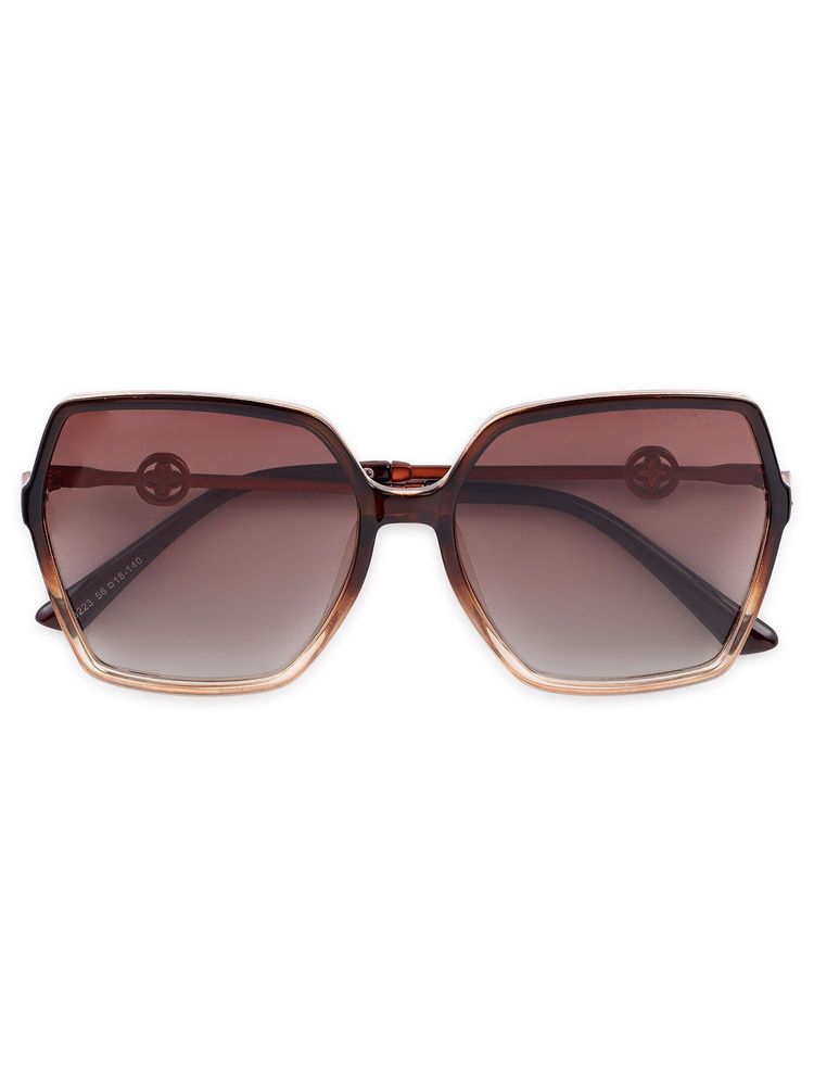 HASHTAG EYEWEAR Brown UV Protection Square Full Rim Casual Women Sunglass - TT-8223-BRN (60)-picture-24