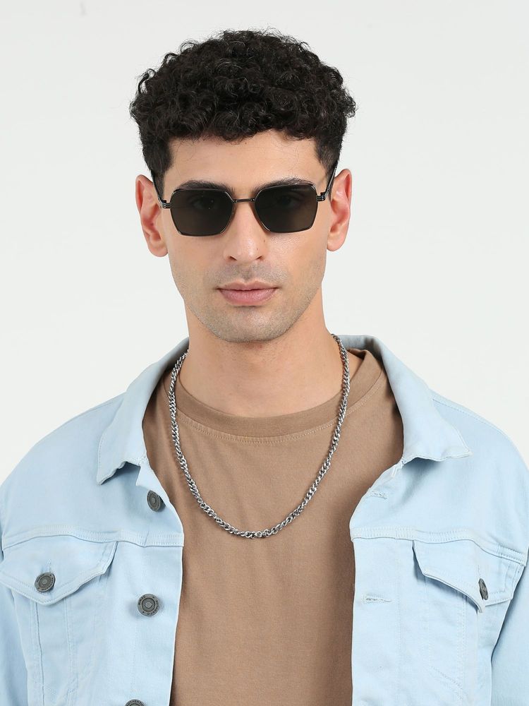 HASHTAG EYEWEAR Green Rectangle Full Rim Casual Unisex Sunglass - Try (14) KS 8072 C2 (42)-picture-44