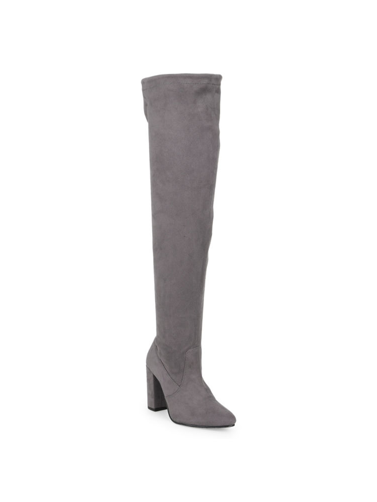 Truffle Collection Grey Solid Boots