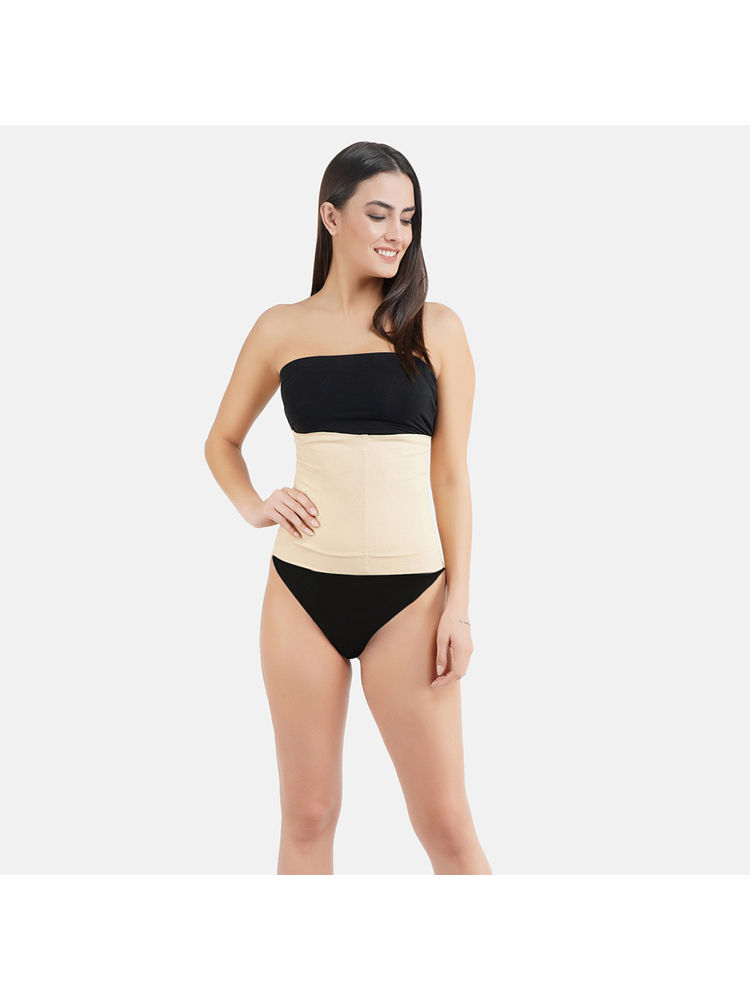 Secrets by Zerokaata Women Nude Solid Seamless Tummy Tucker Shapewear-image-43