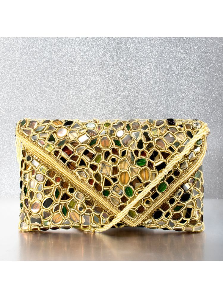 Peora Clutch Purses for Women Wedding Handmade Evening Party Bridal Clutch - C91Gml-picture-21