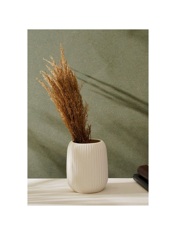 PUREZENTO Big White Decorative Vase for Home Centre Table Flowers Pot Bedroom Side Corners-picture-25
