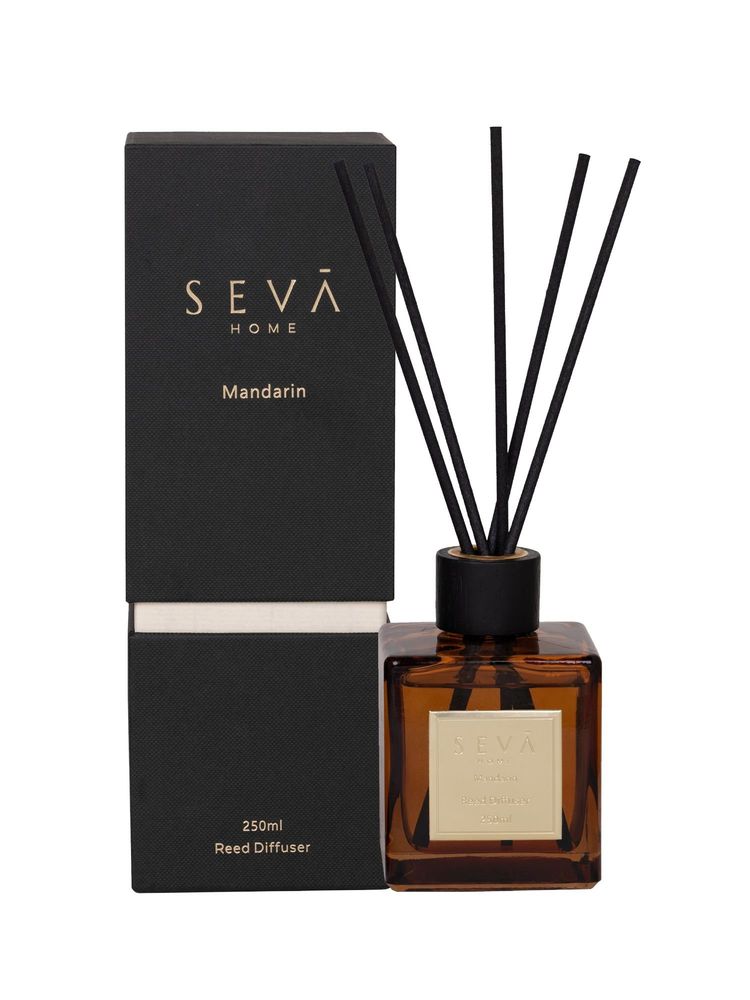 SEVA HOME Mandarin Signature Reed Diffuser - 250 ml - Long-Lasting Scent-image-41