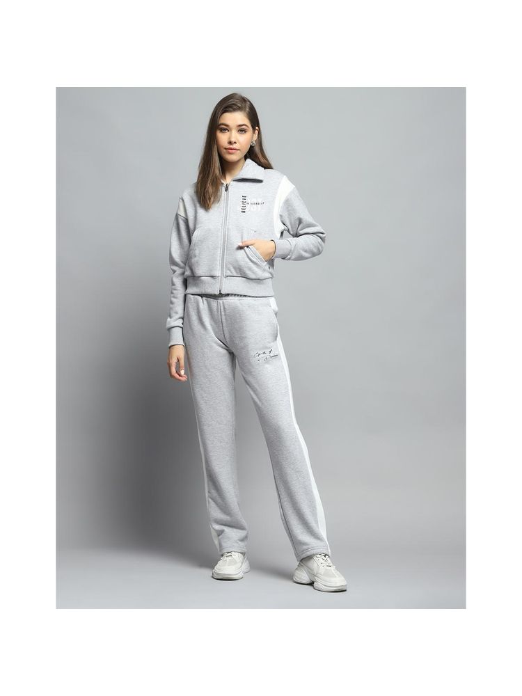 Monte Carlo Women Printed Grey Collar Neck Full Sleeve Jacket With Track Pant-picture-27