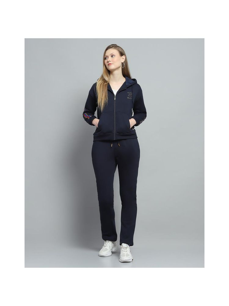 Monte Carlo Women Printed Navy Blue Hooded Neck Full Sleeve Hoodie With Track Pant-picture-21