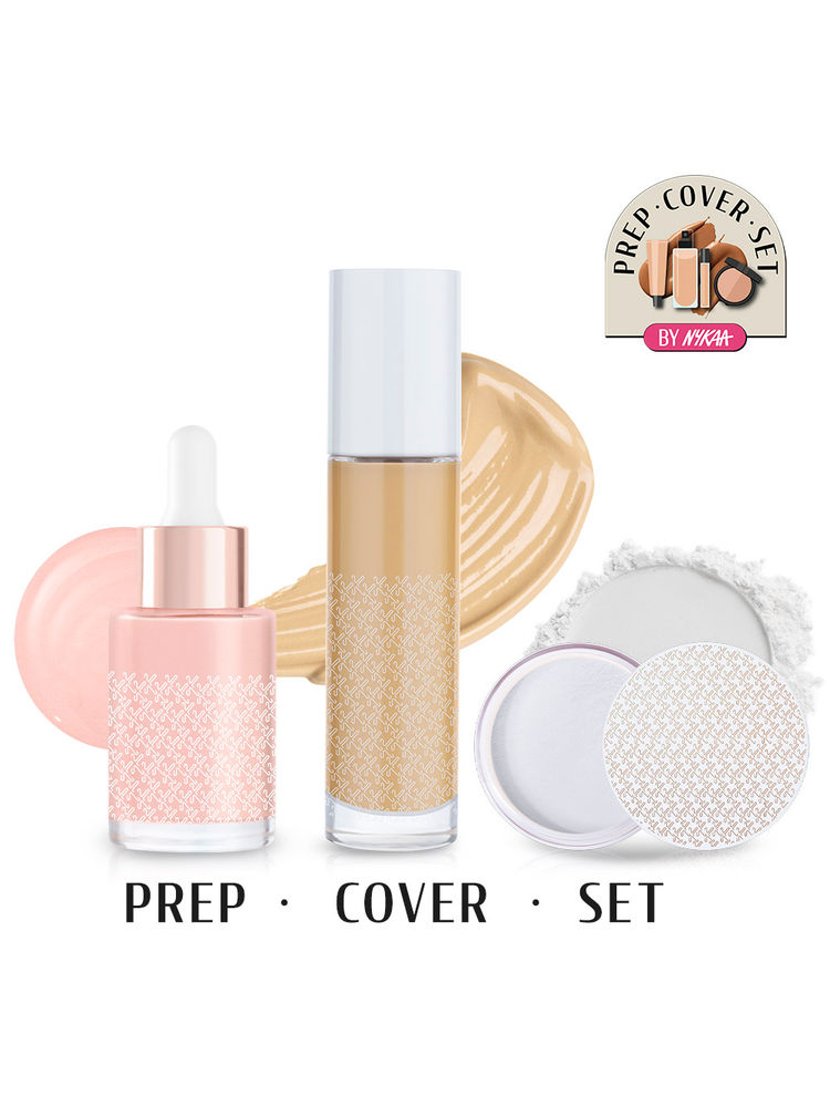 Kay Beauty Prep Cover Set Regimen - Illuminating Primer + Hydrating Foundation + Loose Powder-image-46