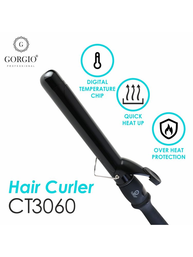 Gorgio Professional Premium Hair Curling Tong wand (CT 3060 )