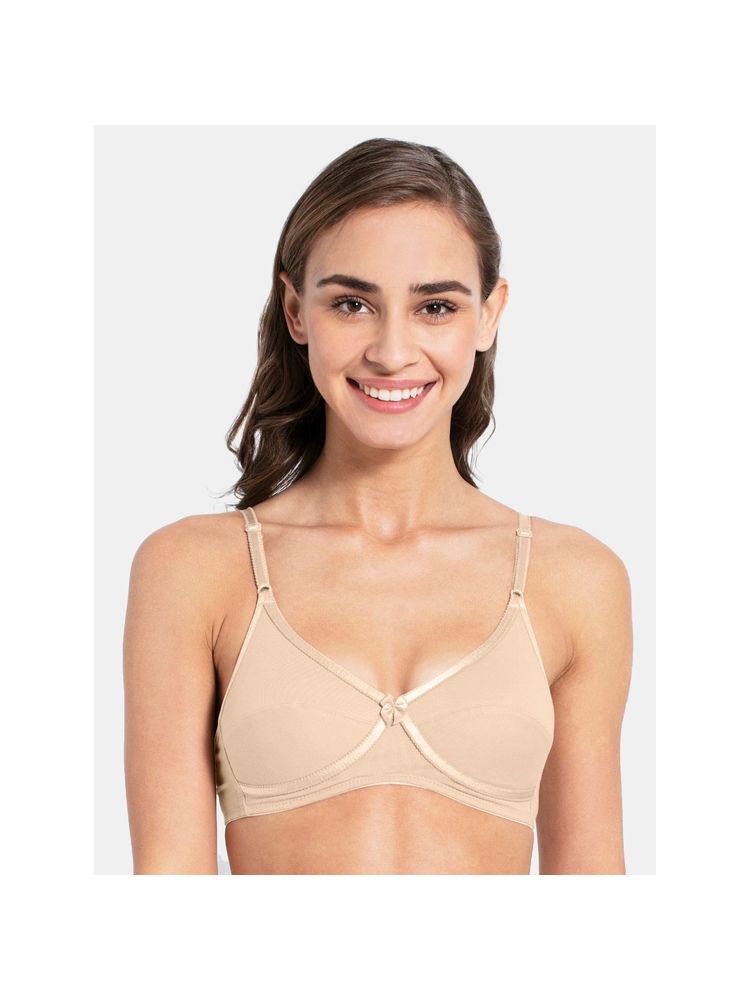Jockey 1242 Wirefree Non Padded Super Combed Cotton Elastane Everyday Bra - Skin-picture-12