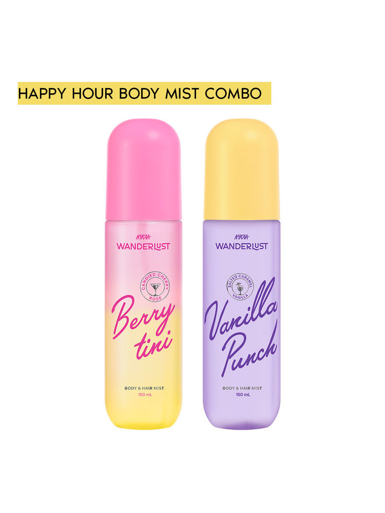 Wanderlust Berry Tini & Vanilla Punch Perfume Body & Hair Cocktail Mist Combo-picture-15