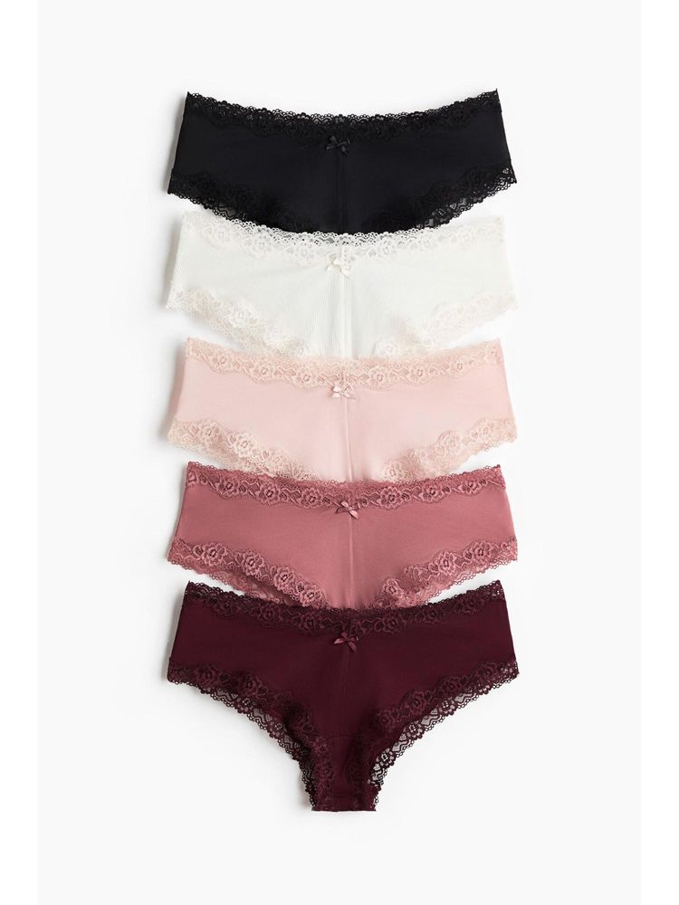 H&M Women Red 5-Pack Microfibre Hipster Briefs-picture-27