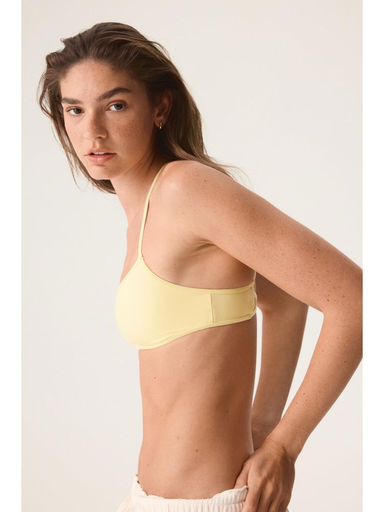 H&M Women Yellow Padded Sports Bikini Top-picture-36