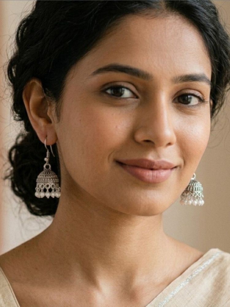 Accessher White Silver Women Pearl Earrings-image-42
