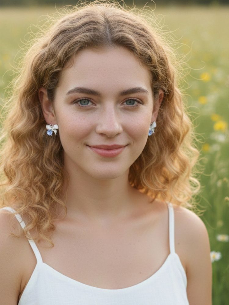 Accessher White Silver Women Statement Earrings-image-5