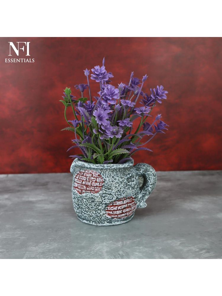 NFI Essentials Artificial Plants Pot For Home Decor & Office Decoration Small Dry Fake Flower Purple-picture-15