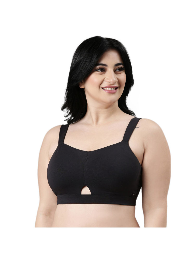 Enamor Cloudsoft Invisi Bonded Padded Wirefree Full Coverage Cotton Minimizer Bra A064-picture-12