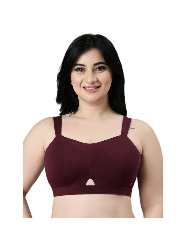 Enamor Cloudsoft Invisi Bonded Padded Wirefree Full Coverage Cotton Minimizer Bra A064-picture-22