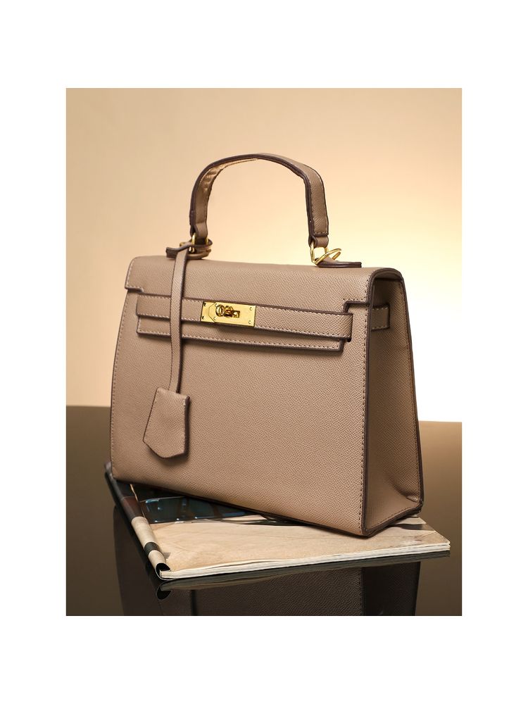 Haute Sauce Brown The Overlap Satchel Bag with Detachable Strap-picture-27