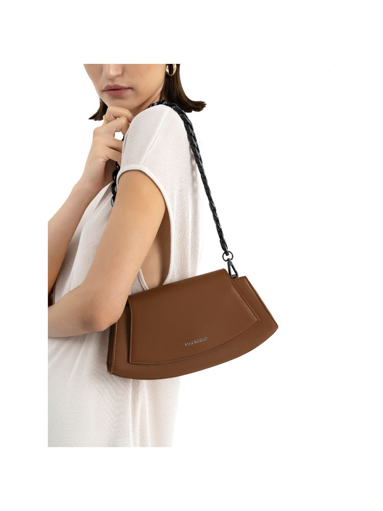 MIRAGGIO Helene Brown Structured Shoulder Bag-image-37