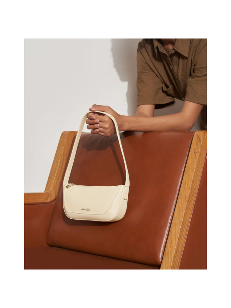 MIRAGGIO Freya Ivory Shoulder Bag