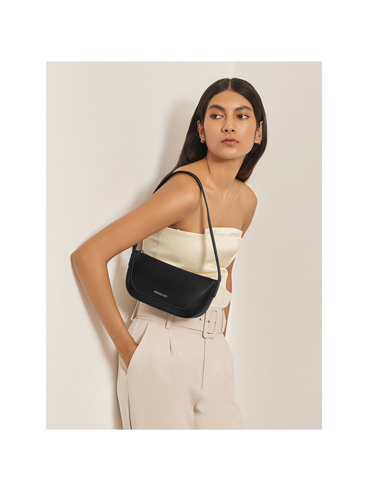 MIRAGGIO Freya Black Shoulder Bag