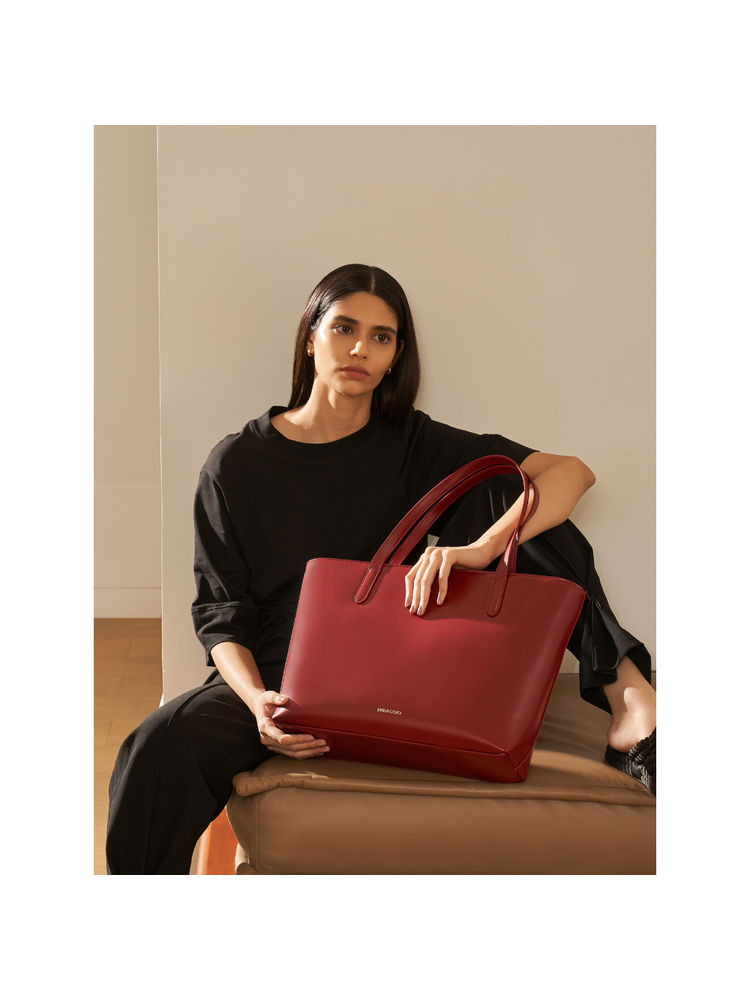 MIRAGGIO Kate Wine Shoulder Tote Bag-picture-11