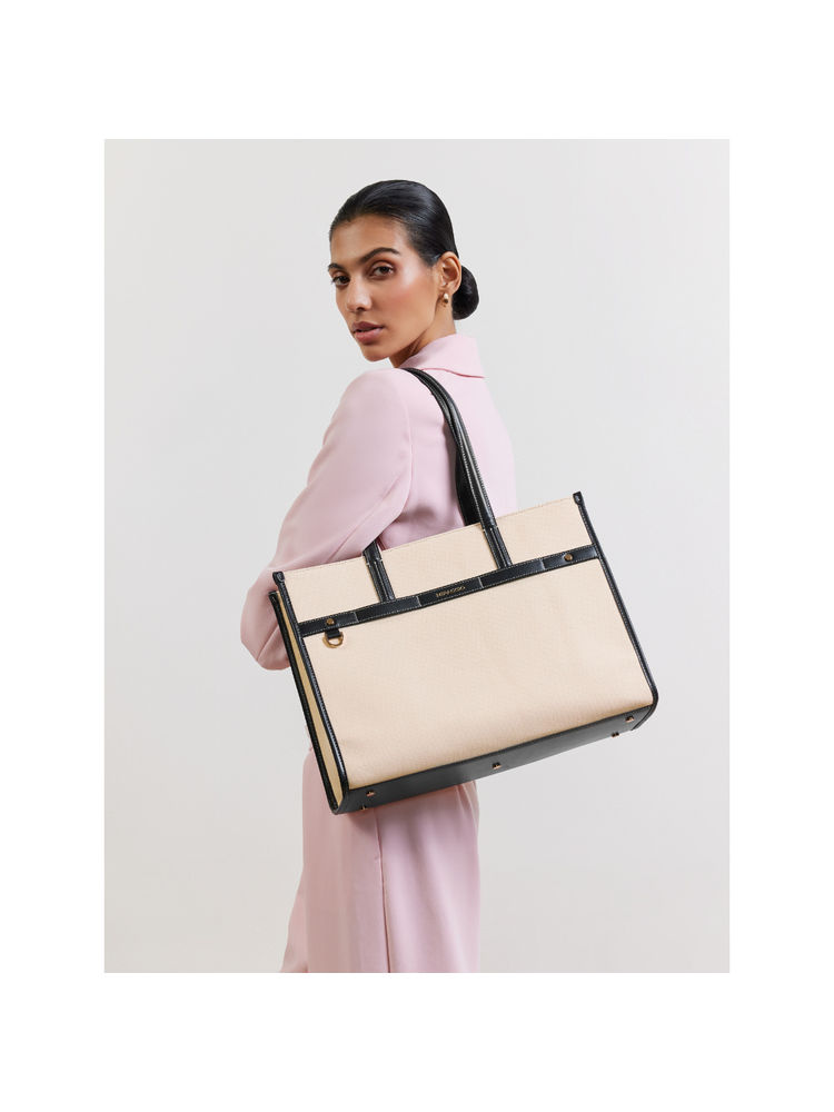 MIRAGGIO Cruise Canvas Shoulder Tote Bag Fits Upto 16 Inches Laptop-image-39