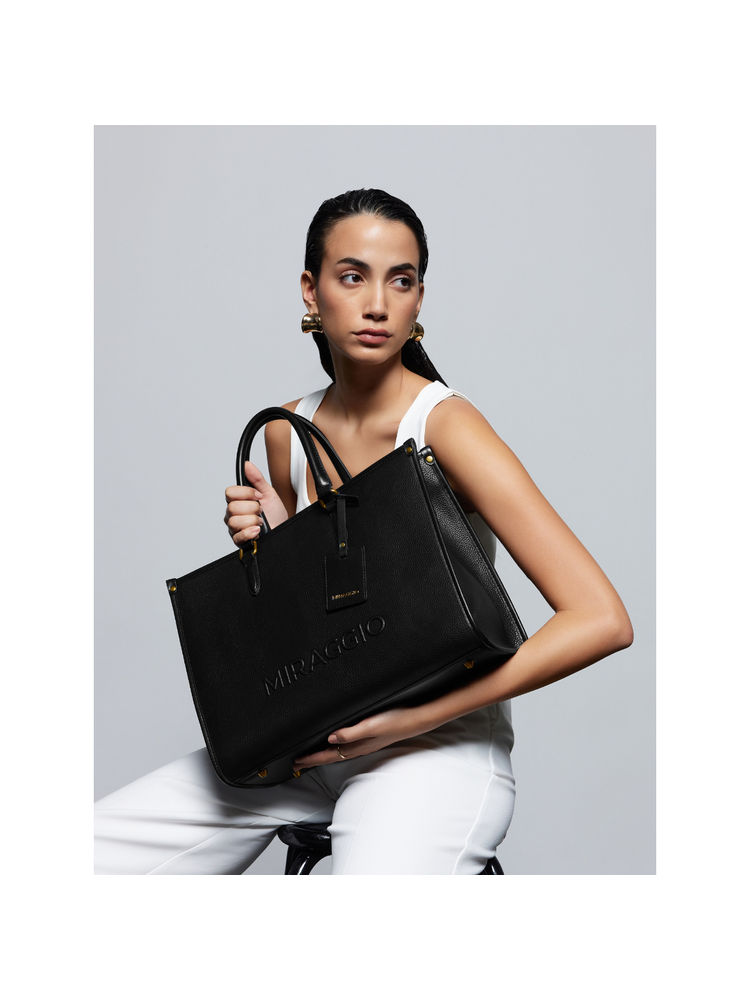 MIRAGGIO Denice 2.0 14 Inches Laptop Tote Bag With Adjustable & Detachable Strap